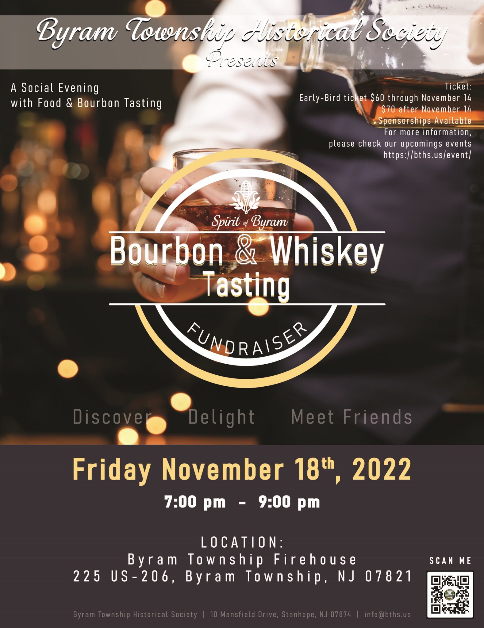 Spirit of Byram Bourbon & Whiskey Tasting Byram Township Historical